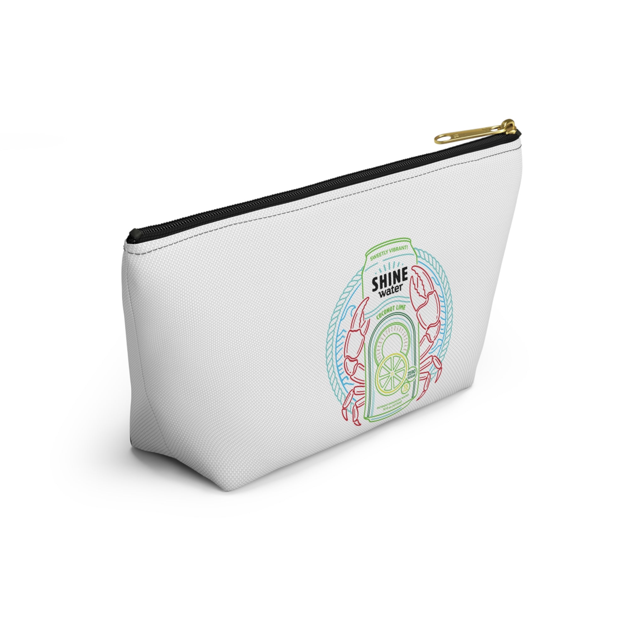 Nantucket Collection ShineWater's Accessory Pouch — Coastal Crab & Shine Water Lemonade Cosmetic Bag