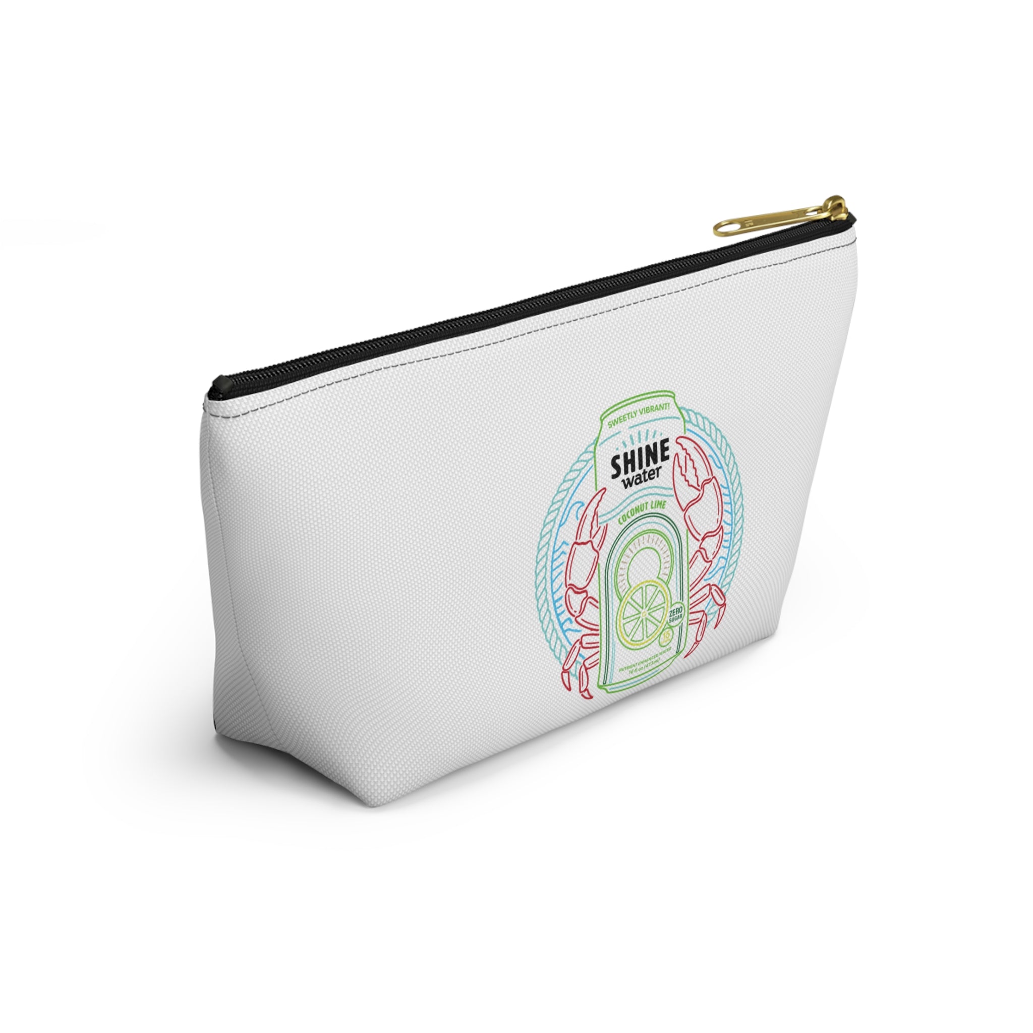 Nantucket Collection ShineWater's Accessory Pouch — Coastal Crab & Shine Water Lemonade Cosmetic Bag