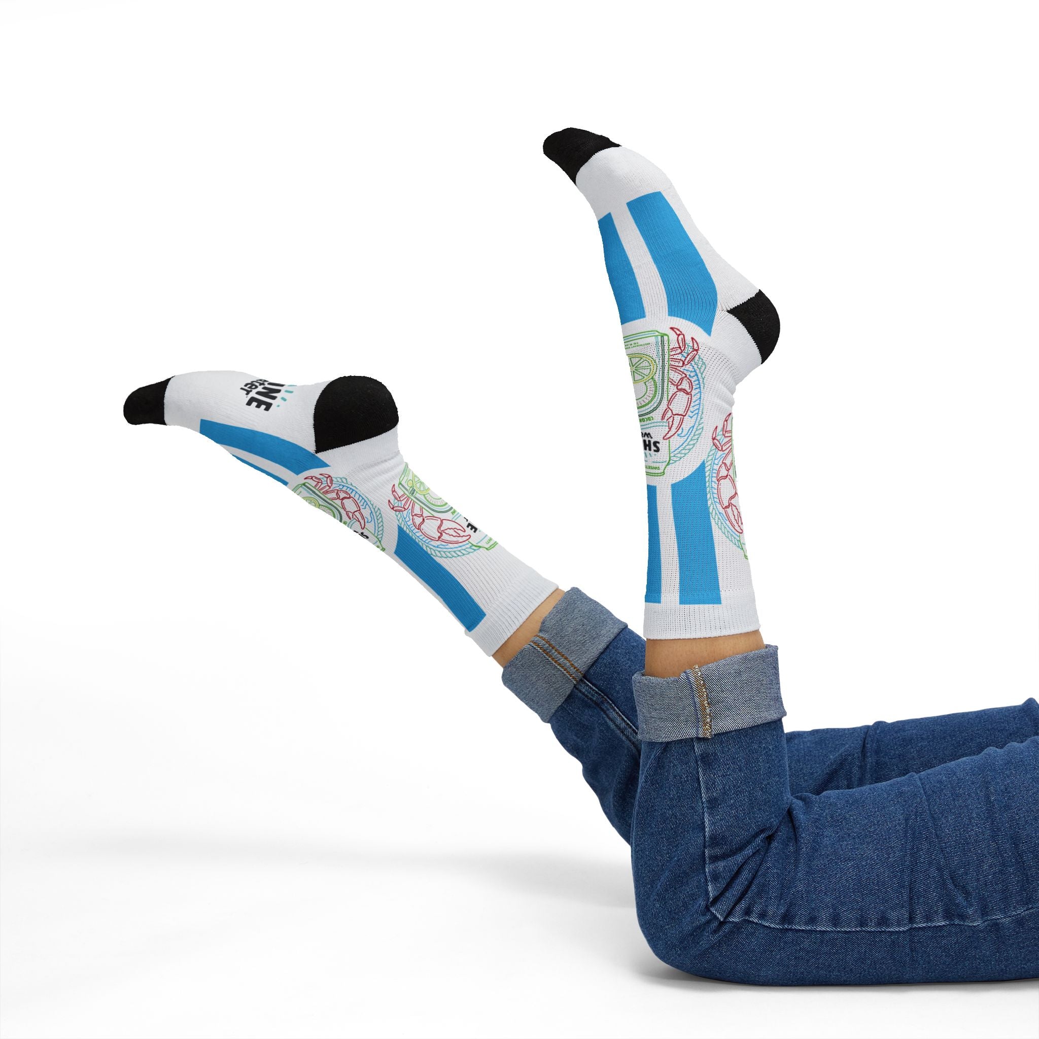 Nantucket Collection ShineWater's Athletic Crew Socks