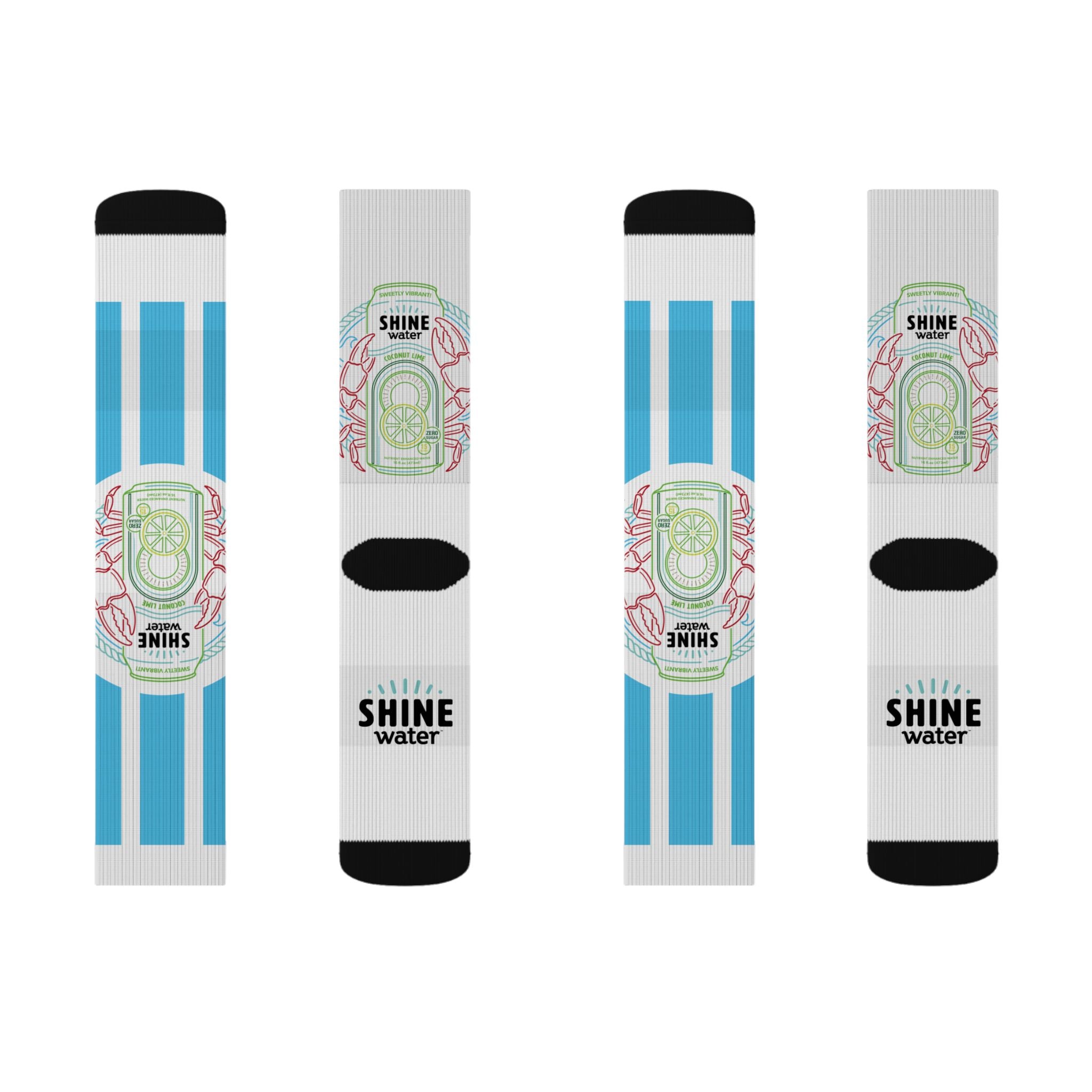 Nantucket Collection ShineWater's Athletic Crew Socks