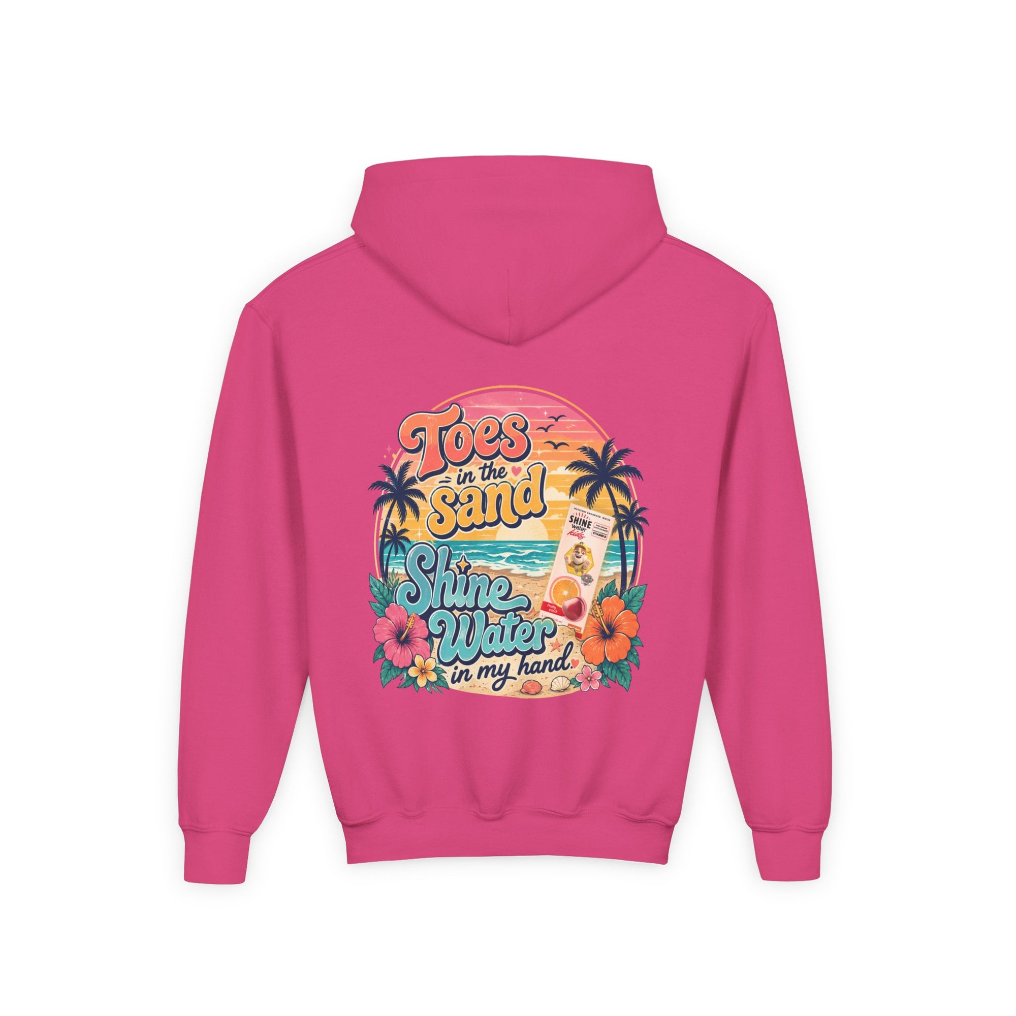 Toes in the Sand Shine Water in My Hand - Youth Heavy Blend Hooded Sweatshirt