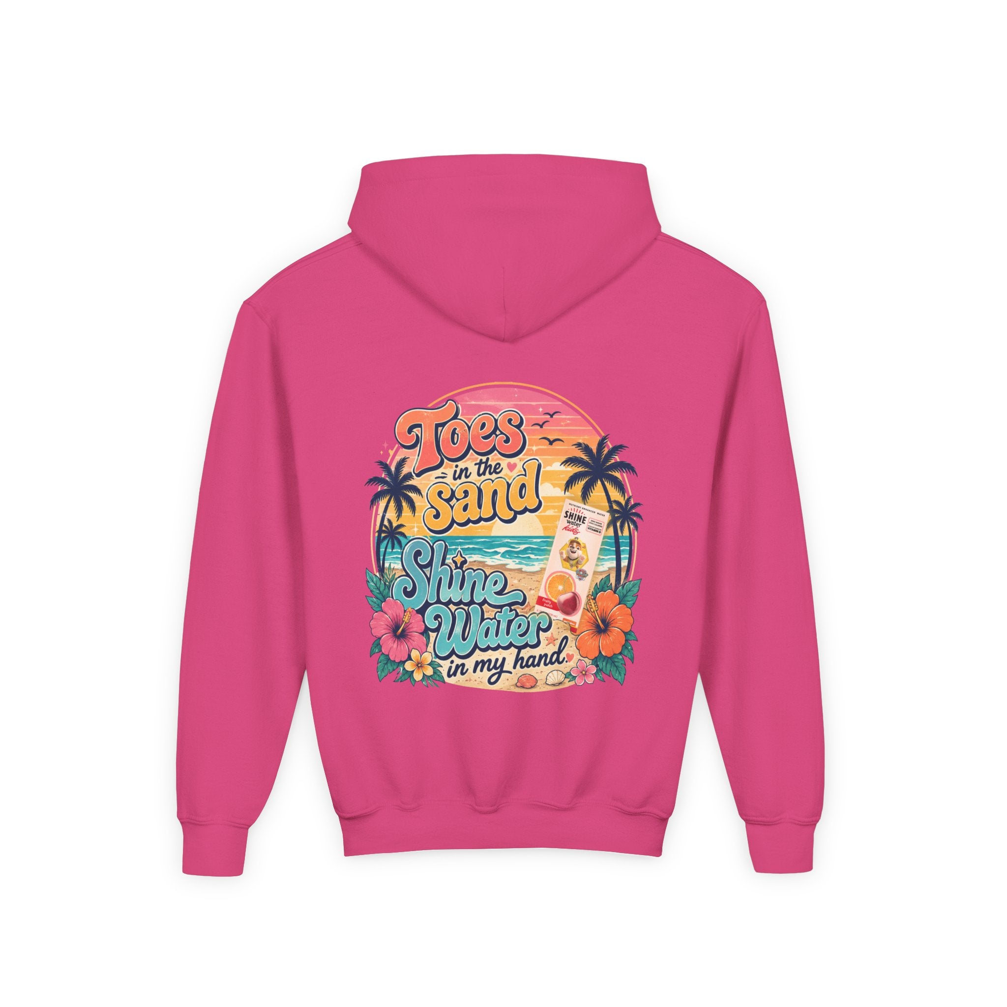 Toes in the Sand Shine Water in My Hand - Youth Heavy Blend Hooded Sweatshirt