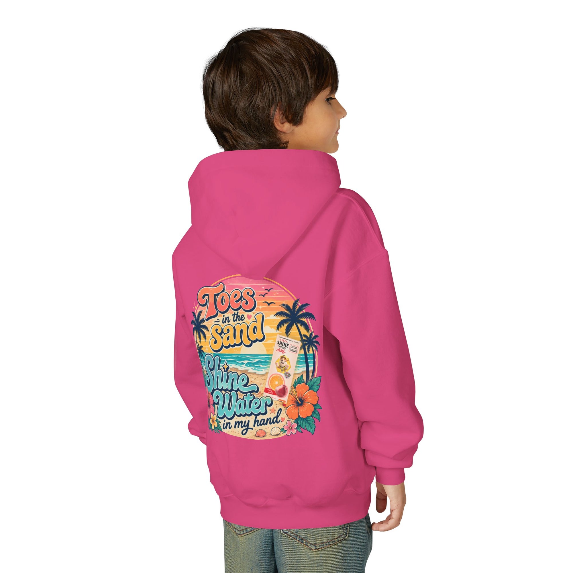 Toes in the Sand Shine Water in My Hand - Youth Heavy Blend Hooded Sweatshirt