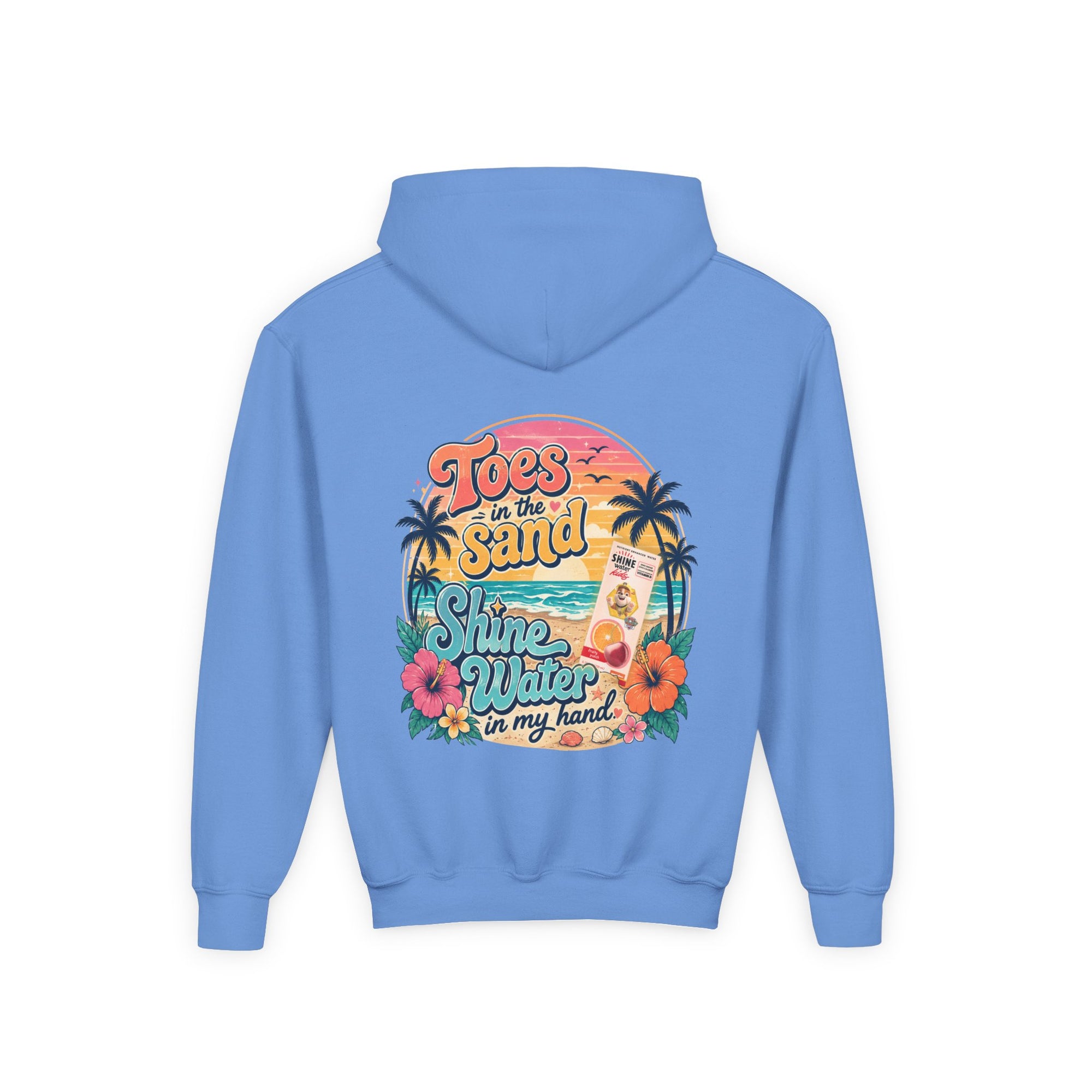Toes in the Sand Shine Water in My Hand - Youth Heavy Blend Hooded Sweatshirt