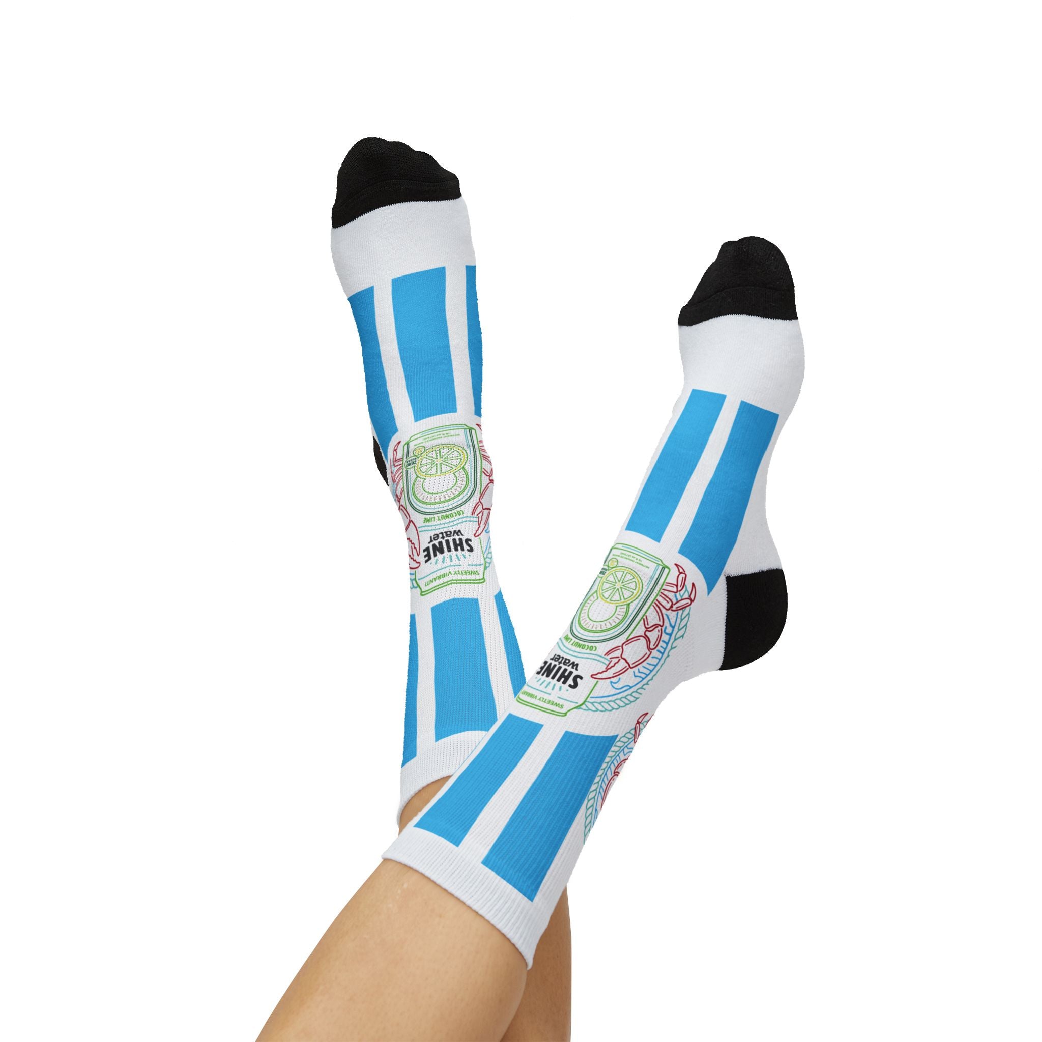 Nantucket Collection ShineWater's Athletic Crew Socks