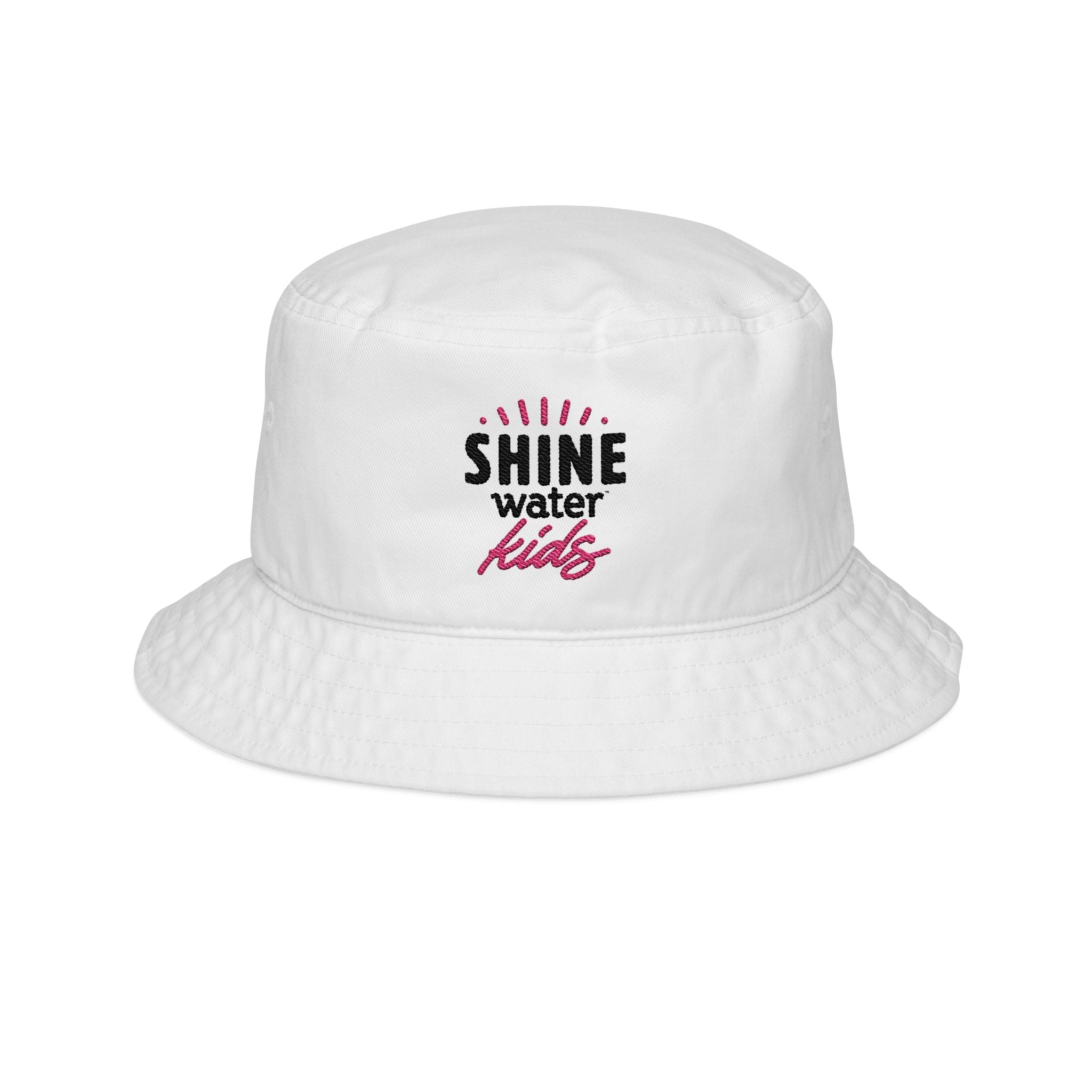 Embroidered 'Shine Water Kids' Bucket Hat – Strawberry Lemonade Kids Sun Protection Cap