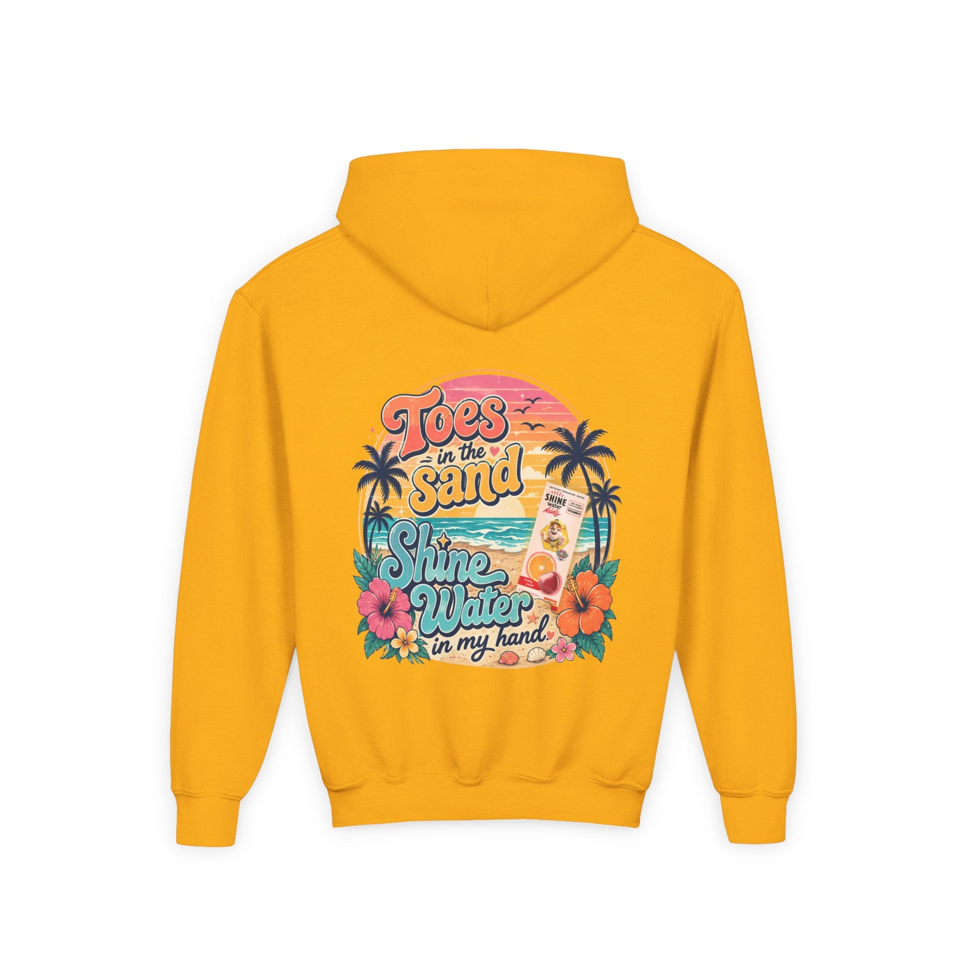 Toes in the Sand Shine Water in My Hand - Youth Heavy Blend Hooded Sweatshirt