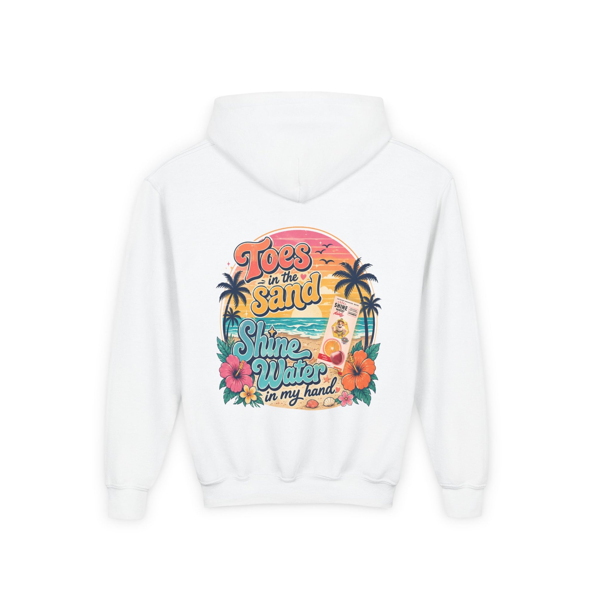 Toes in the Sand Shine Water in My Hand - Youth Heavy Blend Hooded Sweatshirt