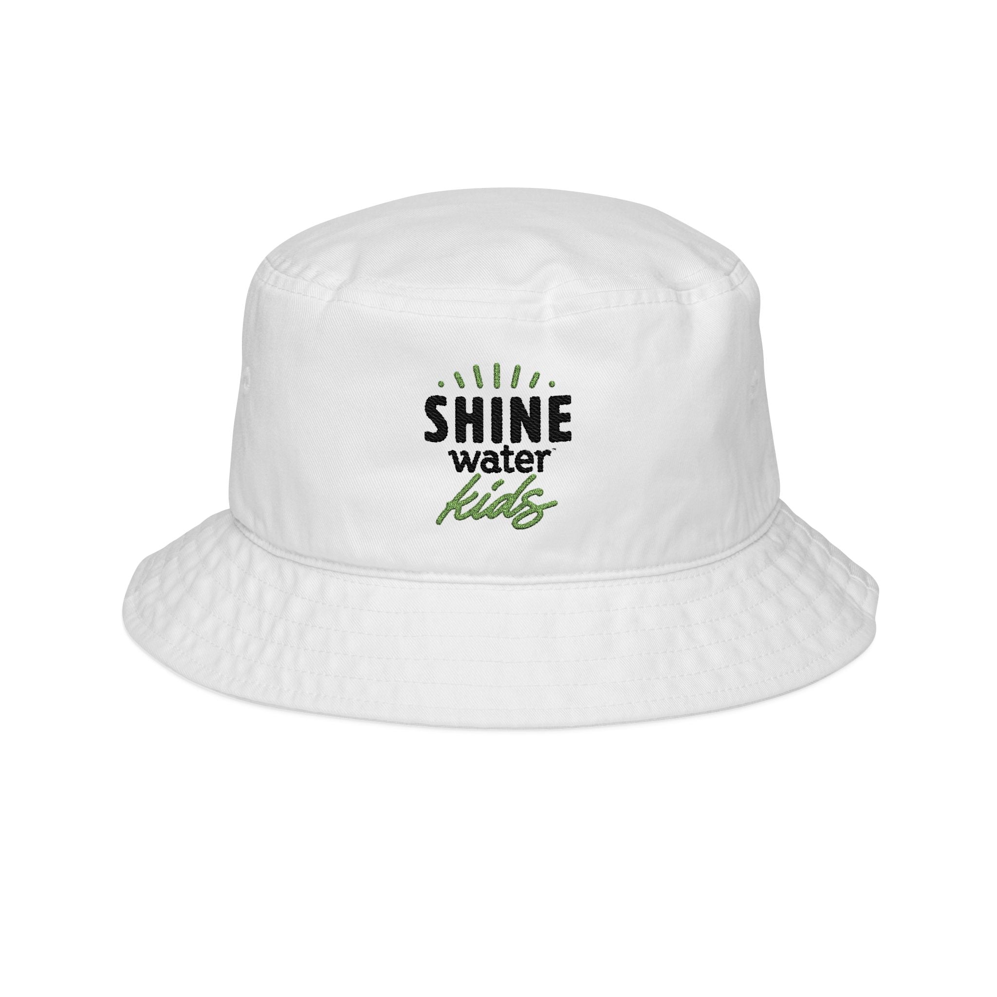 Embroidered 'Shine Water Kids' Bucket Hat – Apple Berry Kids Sun Protection Cap