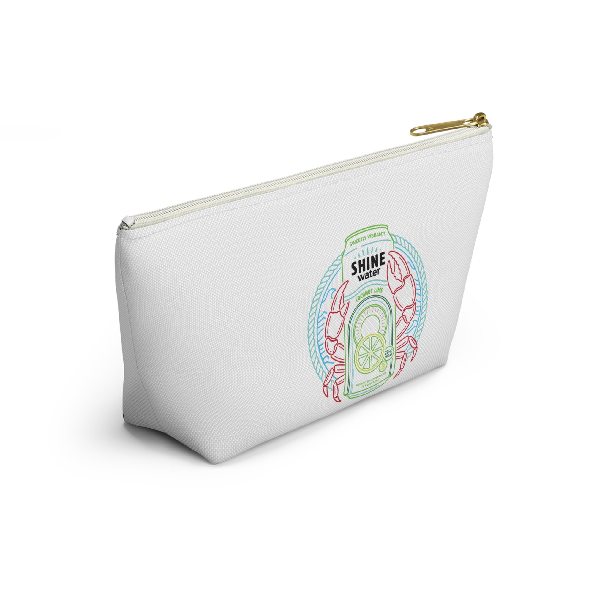 Nantucket Collection ShineWater's Accessory Pouch — Coastal Crab & Shine Water Lemonade Cosmetic Bag