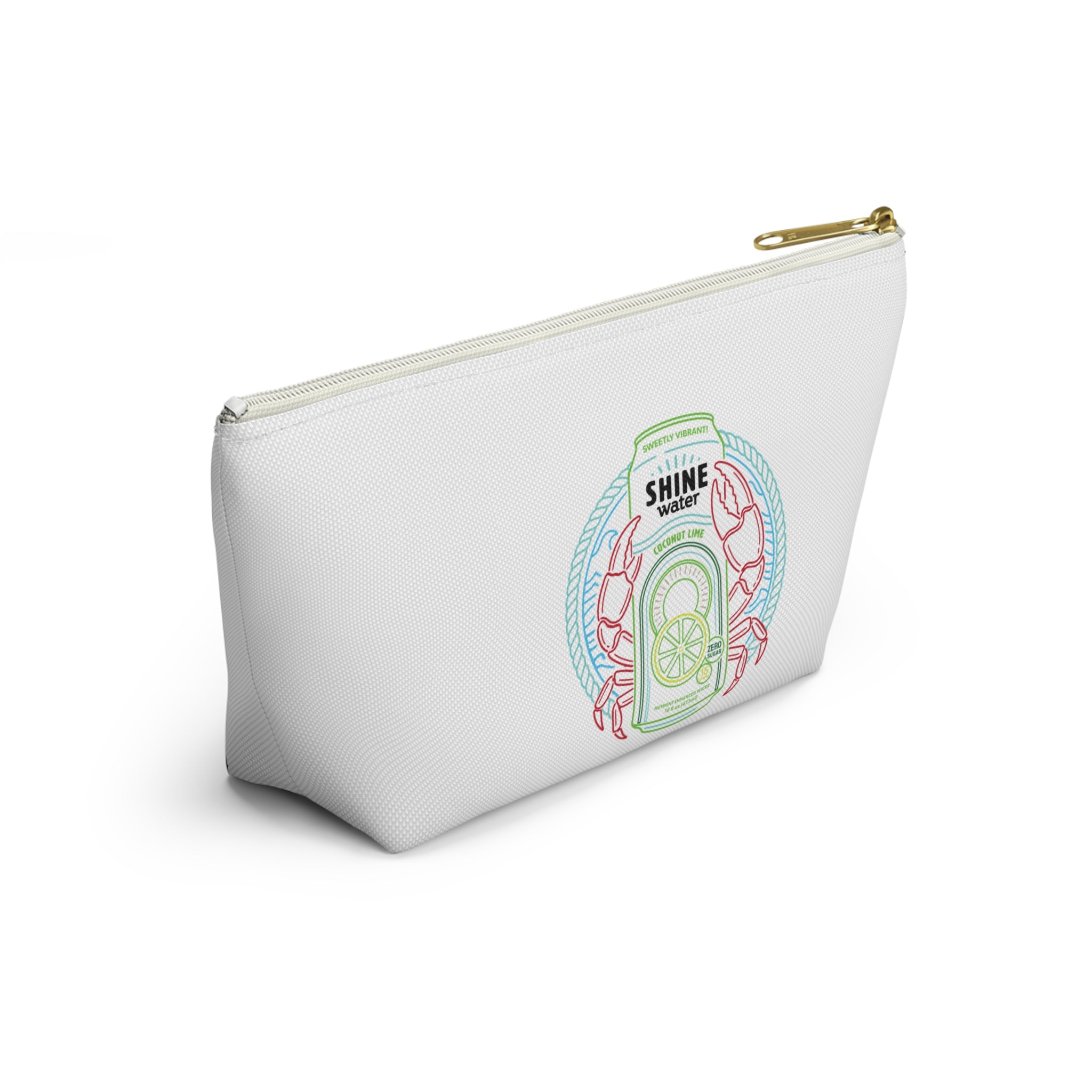 Nantucket Collection ShineWater's Accessory Pouch — Coastal Crab & Shine Water Lemonade Cosmetic Bag