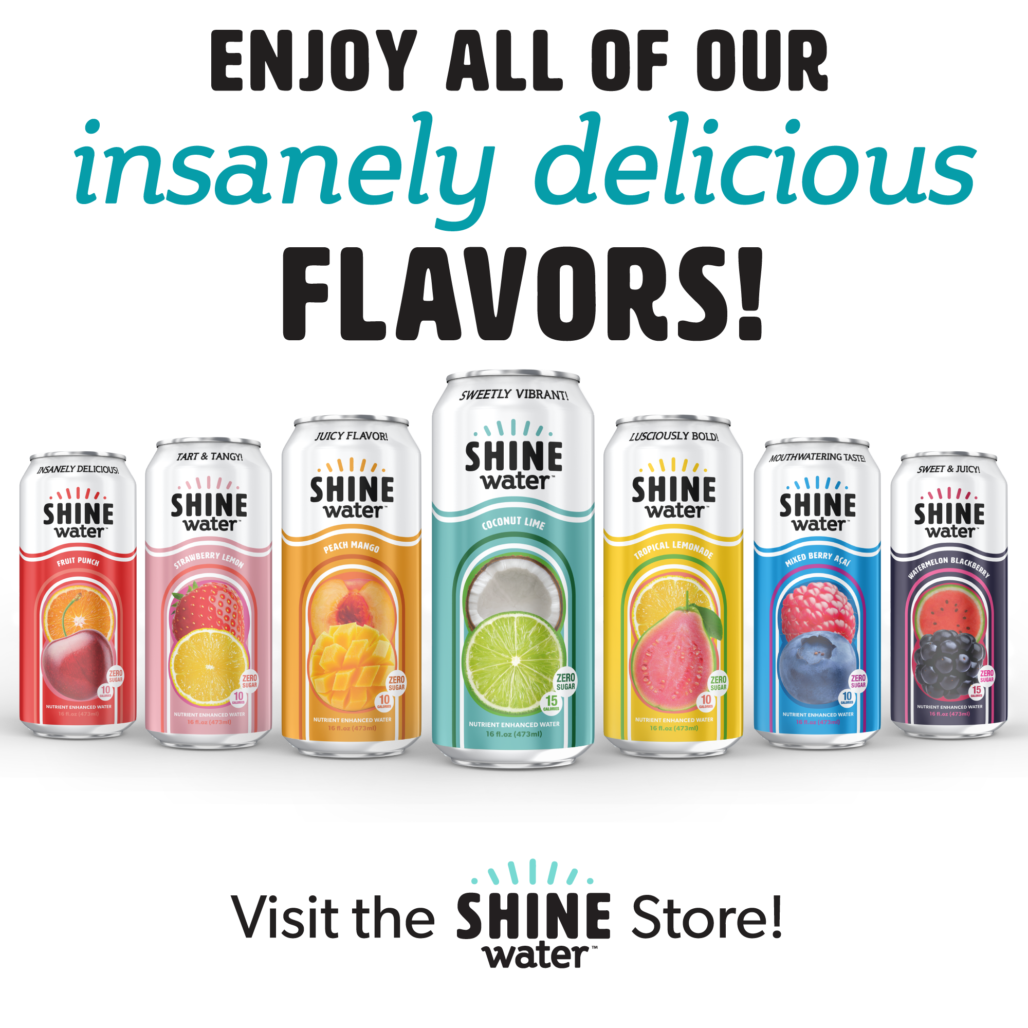 Coconut Lime Flavored Vitamin Enhanced Water - 12 Pack