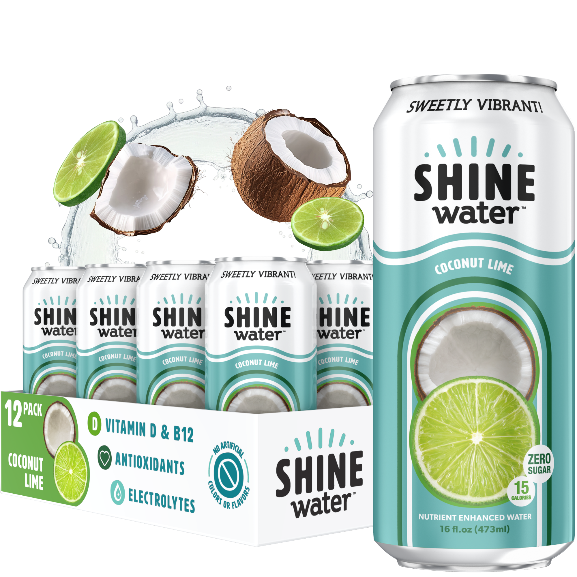 Coconut Lime Flavored Vitamin Enhanced Water - 12 Pack