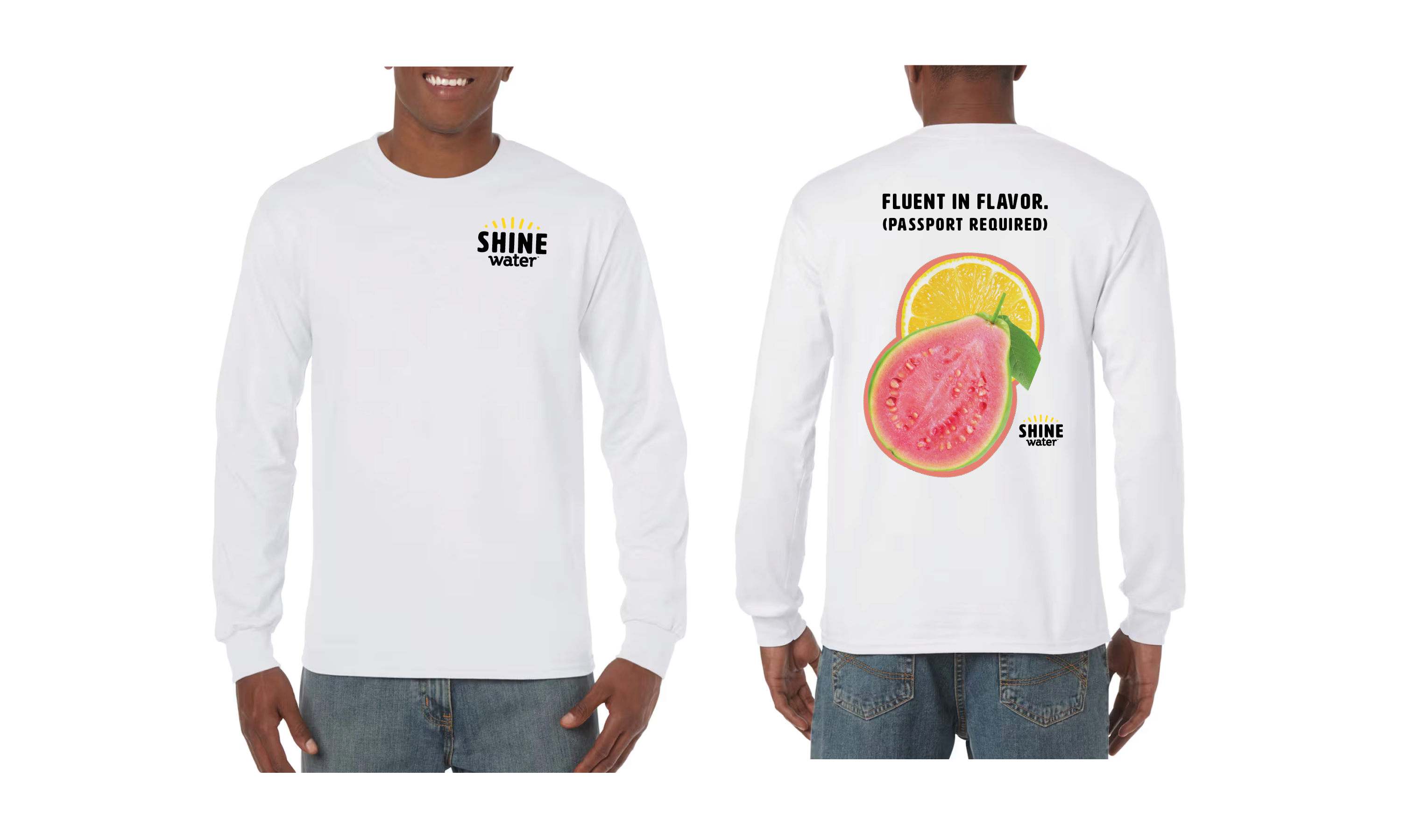 Fluent in Flavor. (Passport Required) - ShineWater Long Sleeve T-Shirt
