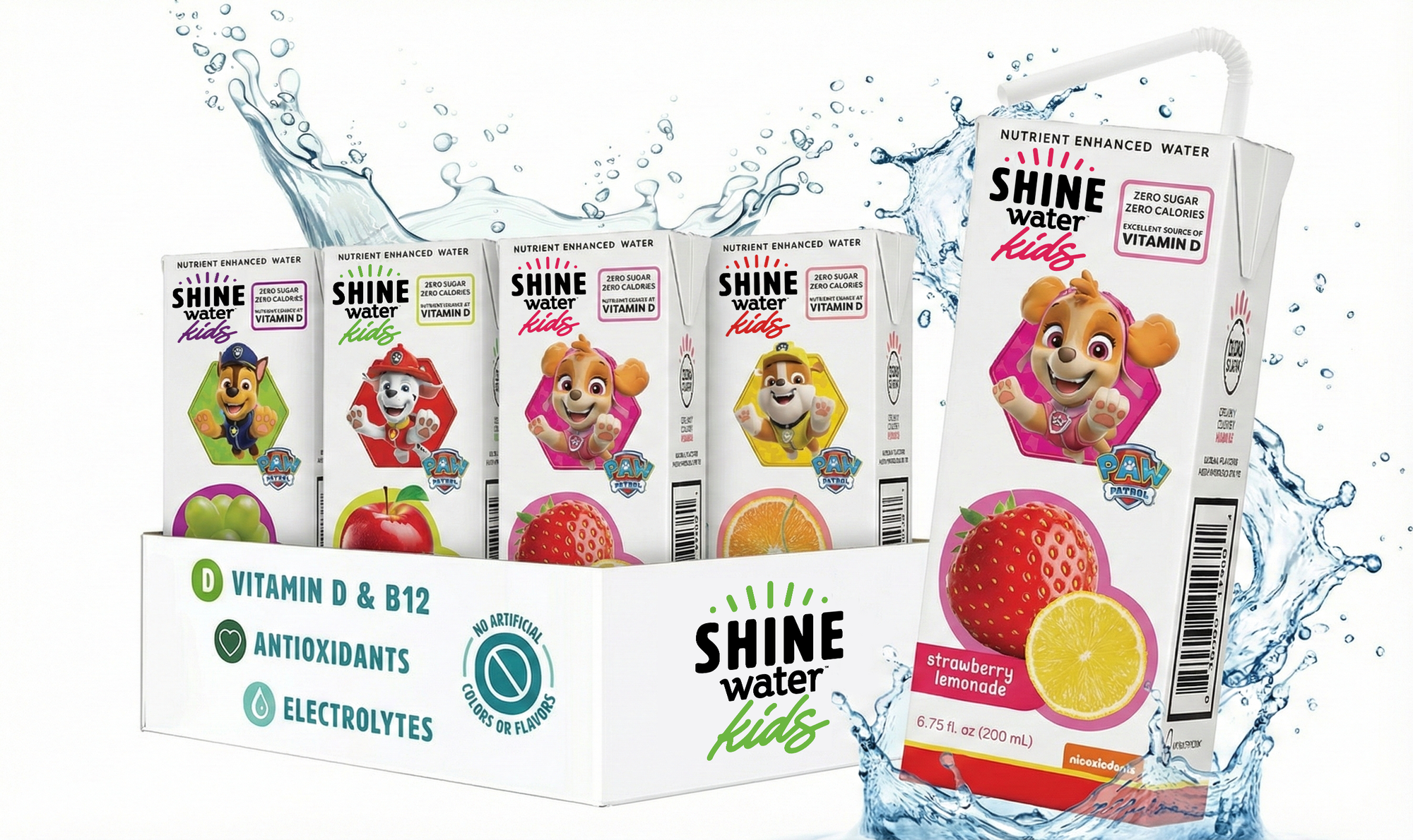 ShineWater Kids Variety Pack Vitamin D Drink Boxes - 32 Pack
