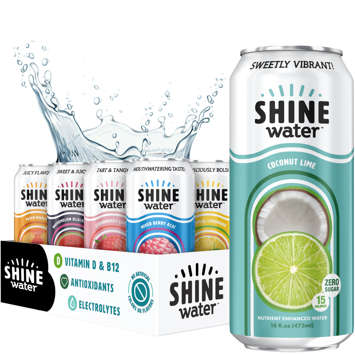 ShineWater Variety Pack - Zero Sugar Vitamin D Hydration