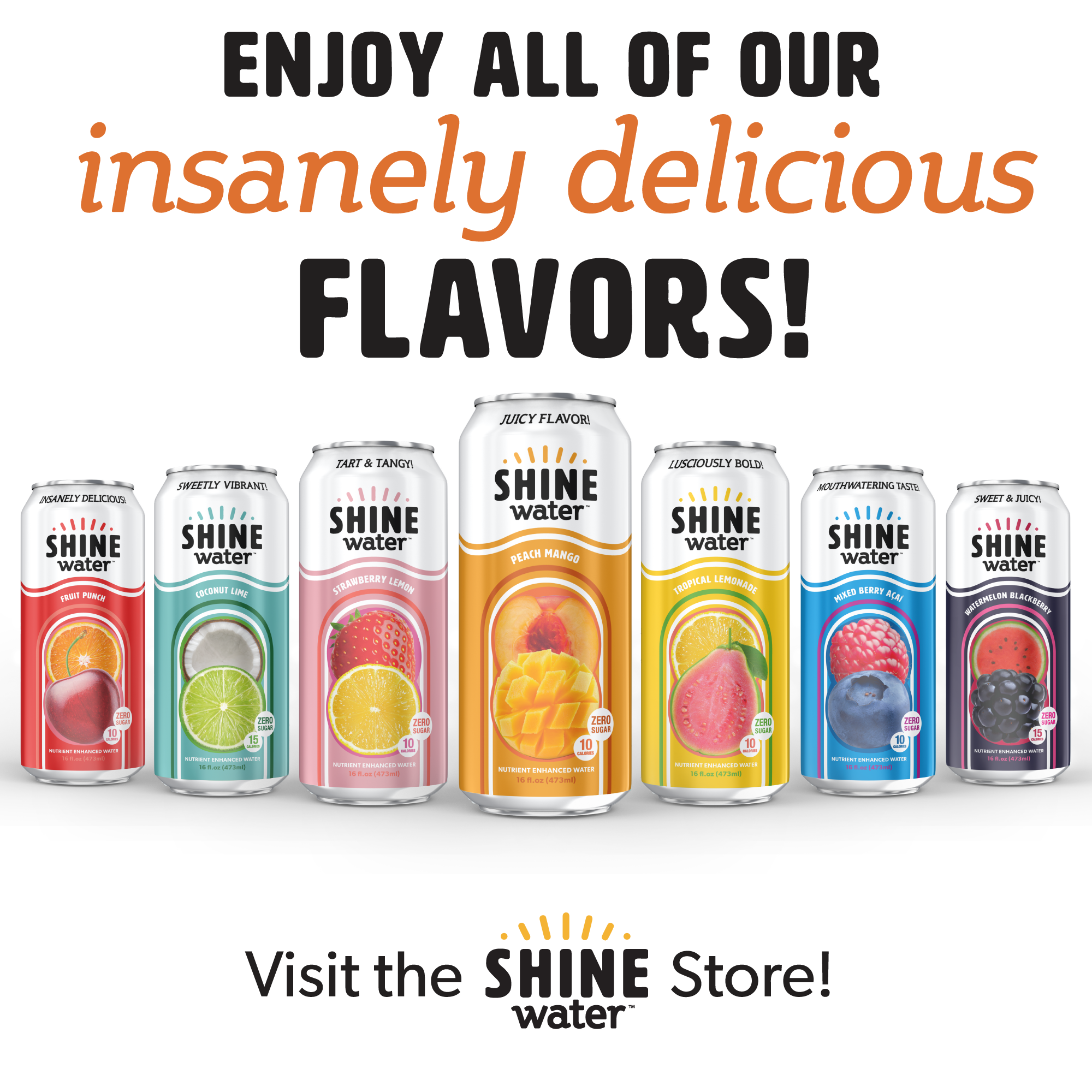 Peach Mango Flavored Vitamin Enhanced Water - 12 Pack