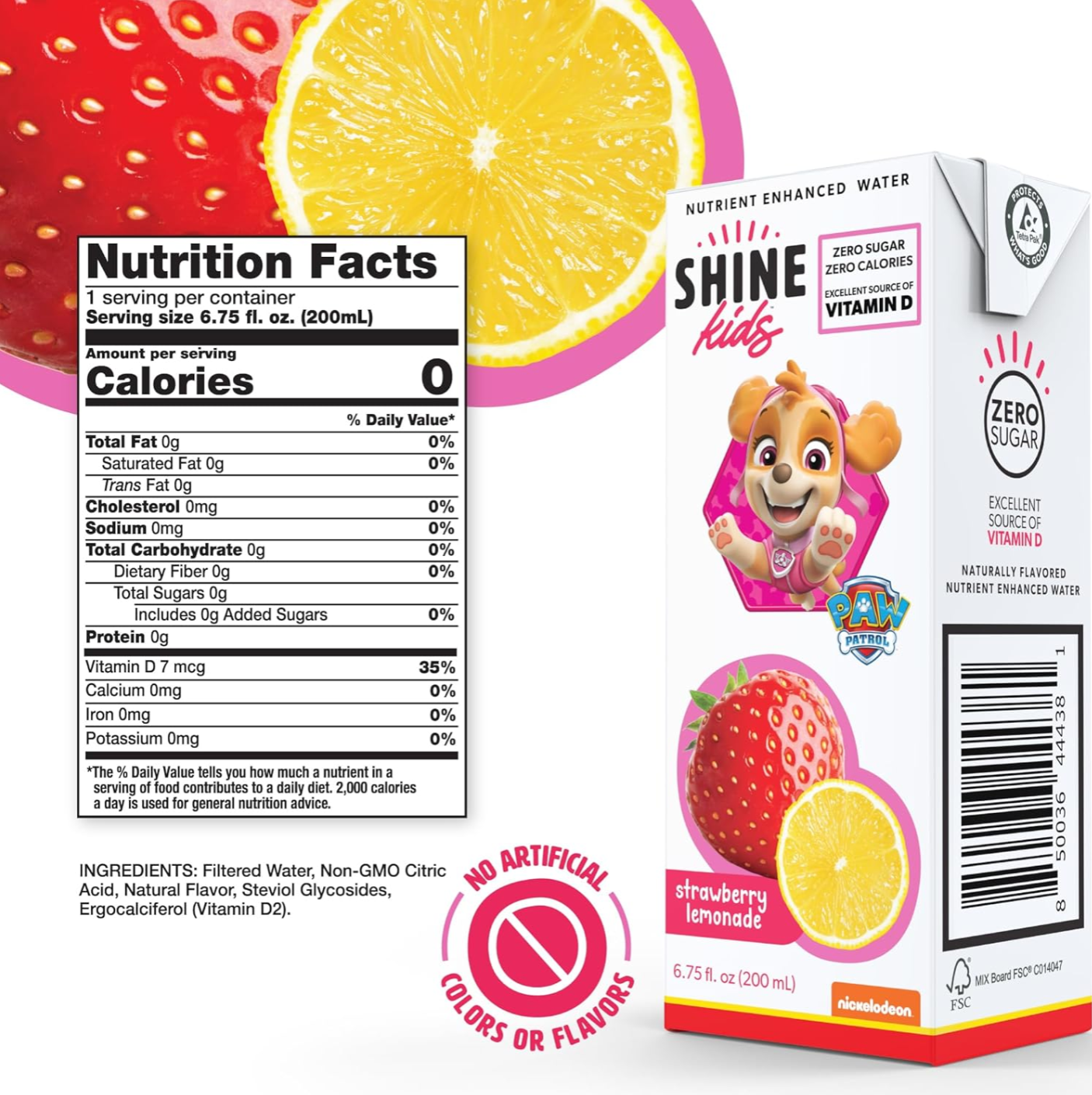 ShineWater Kids Variety Pack Vitamin D Drink Boxes - 4 Pack