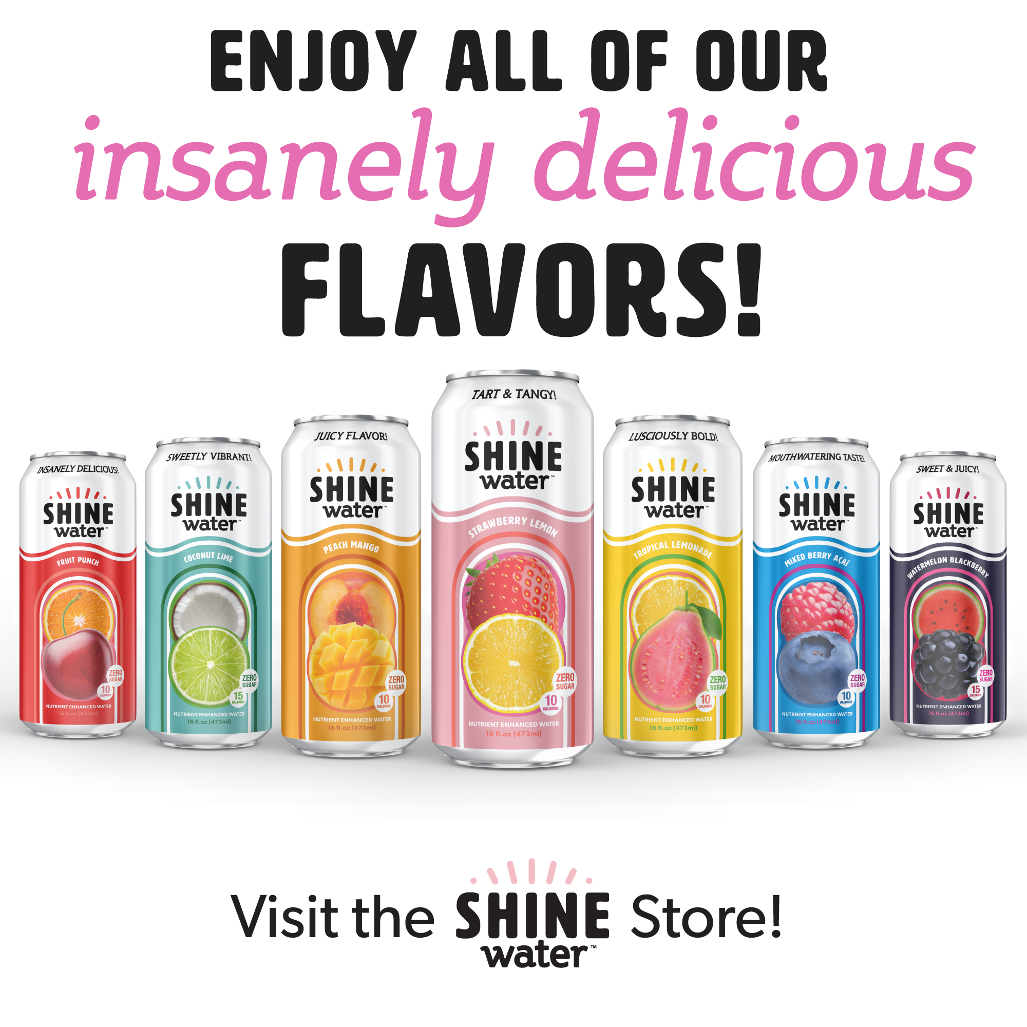 Strawberry Lemon Flavored Vitamin Enhanced Water - 12 Pack