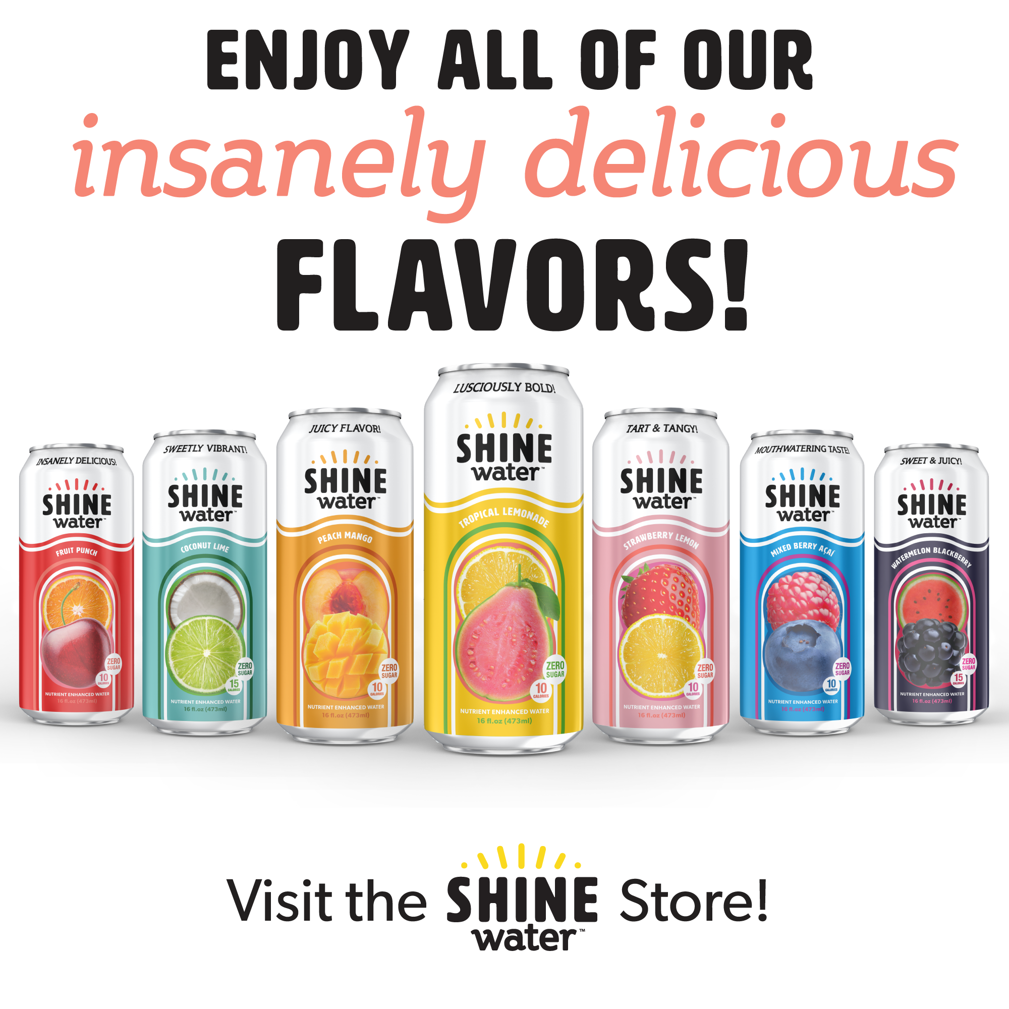 Tropical Lemonade Flavored Vitamin Enhanced Water - 12 Pack