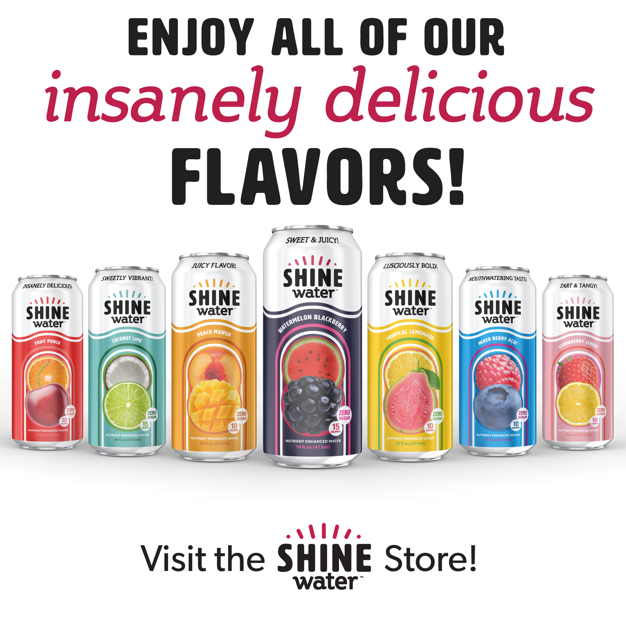 Watermelon Blackberry Flavored Vitamin Enhanced Water - 12 Pack