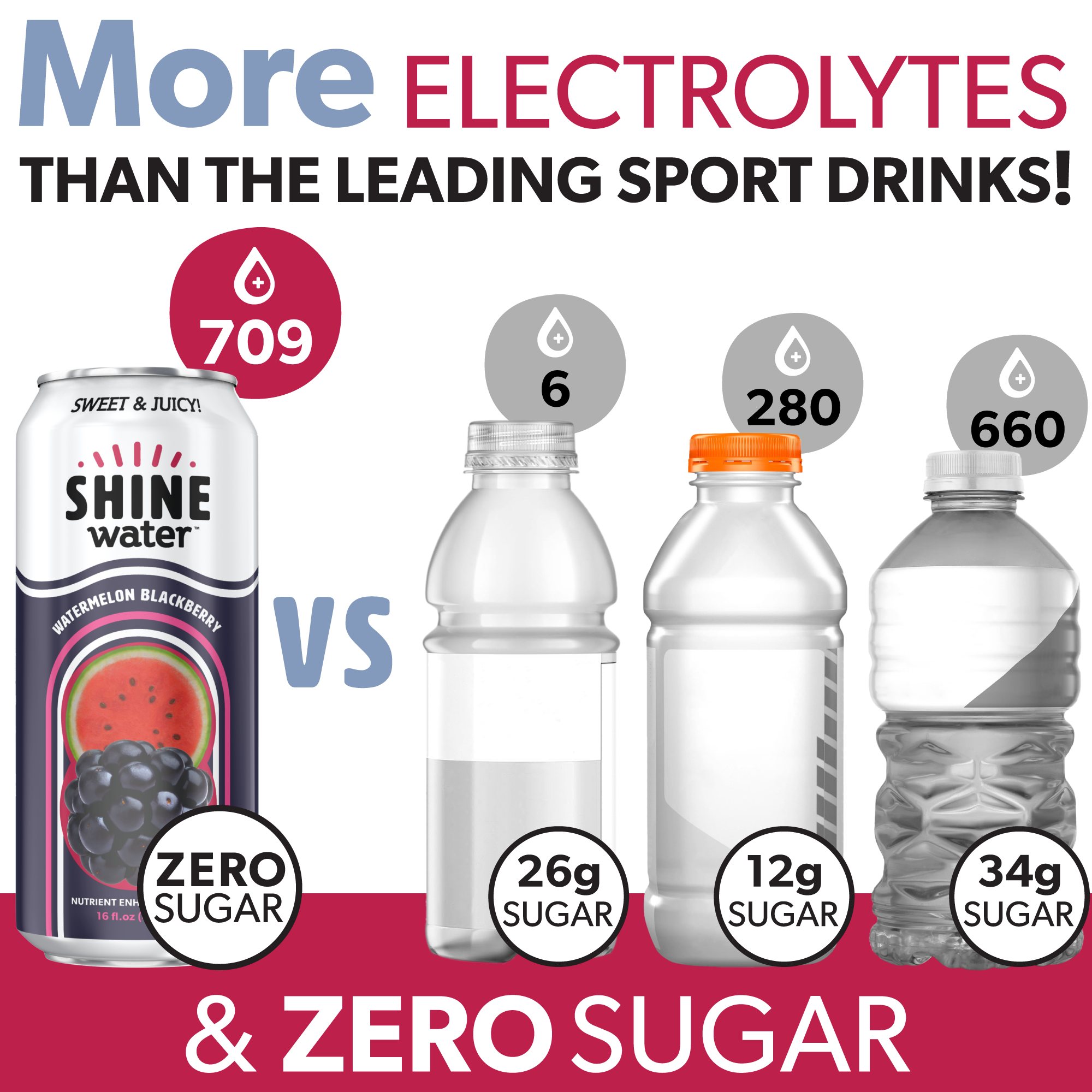 Watermelon Blackberry Flavored Vitamin Enhanced Water - 12 Pack