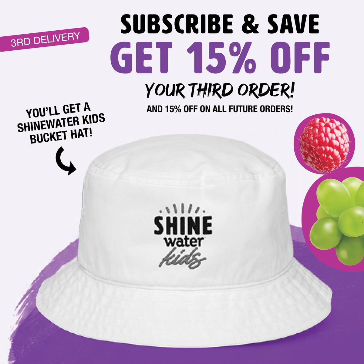 ShineWater Kids bucket hat third delivery gift