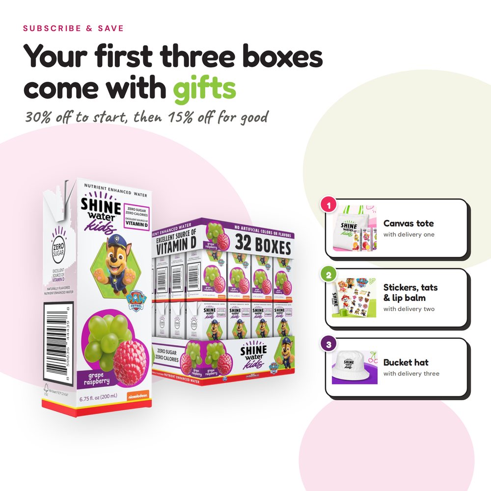 Subscribe and save: your first three boxes come with a canvas tote, sticker pack and bucket hat