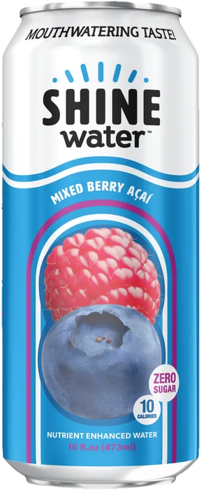 Mixed Berry Acai ShineWater can